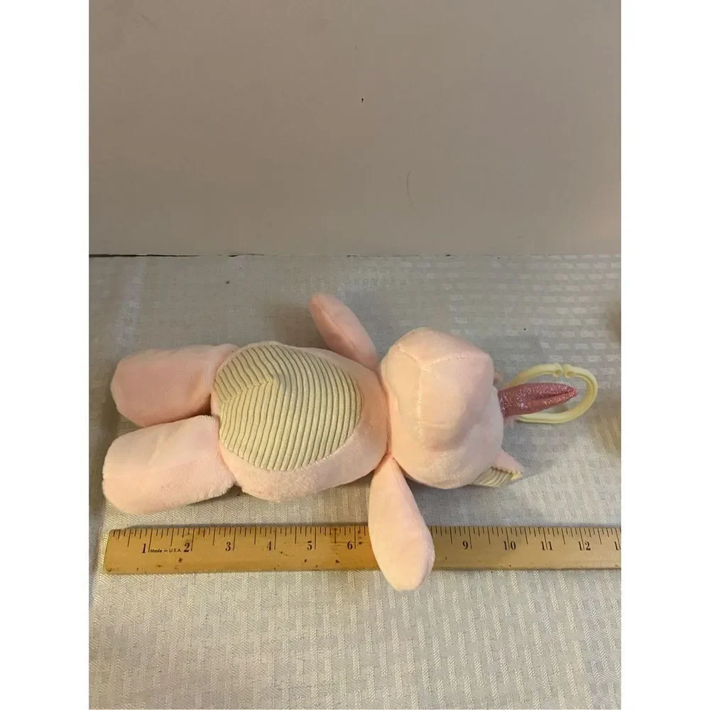 2‎ Pink unicorn plush rattle Kelly toys clip lot twins